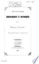 Notices généalogiques et historiques sur la famille Kinschot