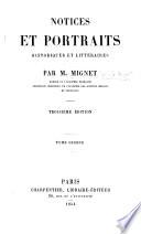 Notices historiques: Le comte Siméon. De Sismondi. Charles Comte. Ancillon. Bignon. Rossi. Cabanis. Droz