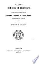 Notices, mémoires et documents