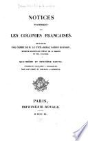 Notices statistiques sur les colonies françaises