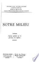 Notre milieu