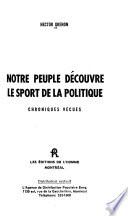 Notre peuple découvre le sport de la politique