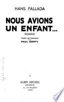 Nous avions un enfant