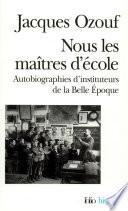Nous les maîtres d'école