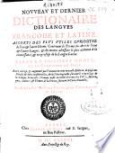 Nouueau et dernier dictionaire des langues francoise et latine
