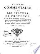 Nouveau commentaire sur les statuts de Provence
