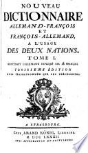 Nouveau Dictionnaire Allemand-François Et François-Allemand