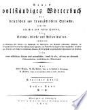 Nouveau dictionnaire complet à l'usage des Allemands et des Français