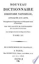Nouveau Dictionnaire d'histoire naturelle, appliquee aux arts