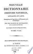 Nouveau Dictionnaire d'histoire naturelle, appliquee aux arts