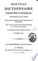 Nouveau dictionnaire d'histoire naturelle, appliquée aux arts, principalement à l'agriculture, à l'économie rurale et domestique