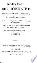 Nouveau dictionnaire d'histoire naturelle, appliquée aux arts, principalement à l'agriculture et à l'économie rurale et domestique