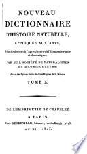 Nouveau dictionnaire d'histoire naturelle