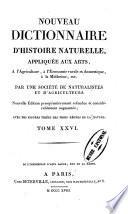 Nouveau dictionnaire d'histoire naturelle