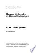 Nouveau dictionnaire de biographie alsacienne