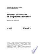 Nouveau dictionnaire de biographie alsacienne