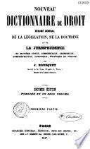 Nouveau dictionnaire de droit
