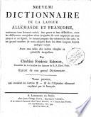 Nouveau dictionnaire de la langue allemande et françoise