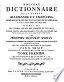 Nouveau dictionnaire de la langue allemande et françoise