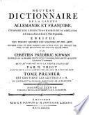 Nouveau dictionnaire de la langue allemande et françoise ... Nouvelle édition, etc