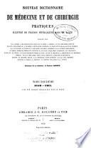 Nouveau dictionnaire de médecine et de chirurgie pratiques