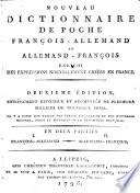 Nouveau Dictionnaire De Poche François-Allemand Et Allemand-François