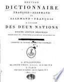 Nouveau dictionnaire fraçois-allemand et allemand-françois0
