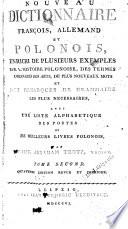 Nouveau Dictionnaire François, Allemand et Polonois