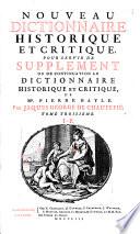 Nouveau dictionnaire historique et critique