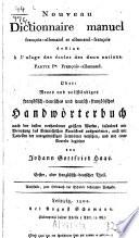 Nouveau Dictionnaire manuel françois-allemand et allemand-françois