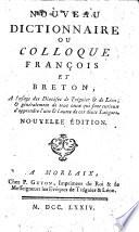 Nouveau dictionnaire ou Colloque françois et breton ... Quatrième édition