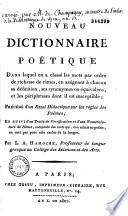 Nouveau dictionnaire poëtique