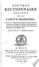 Nouveau Dictionnaire portatif de la langue française