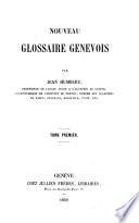 Nouveau glossaire génevois