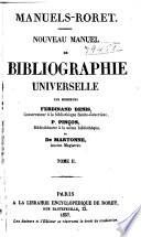 Nouveau manuel de bibliographie universelle