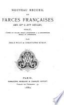 Nouveau recueil de farces françaises des XVe & XVIe siècle