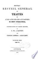Nouveau recueil général de traités et autres actes relatifs aux rapports de droit international