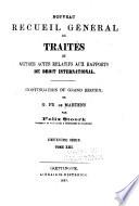Nouveau recueil général de traités et autres actes relatifs aux rapports de droit international