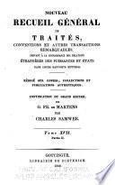 Nouveau recueil général de traités