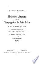 Nouveau supplément à l'Histoire littéraire de la Congrégation de Saint-Maur