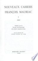 Nouveaux cahiers François Mauriac