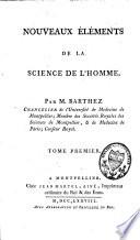 Nouveaux éléments de la science de l'homme