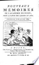 Nouveaux mémoires de l'Académie de Dijon