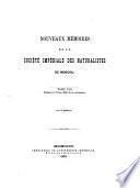 Nouveaux mémoires de la Société impériale des naturalistes de Moscou