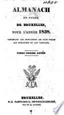 Nouvel almanach de poche, de Bruxelles, pour ... ; contenant les indications les plus utiles aux étrangers et aux habitans