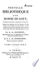 Nouvelle bibliothèque d'un homme de goût, entièrement refondue