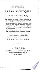 Nouvelle bibliothèque des romans