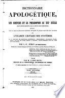 Nouvelle encyclopedie theologique, ou deuxieme serie de dictionnaire sur toutes les parties de la science religeuse ... publie par M. l'abbe Migne