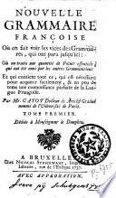 Nouvelle grammaire Françoise