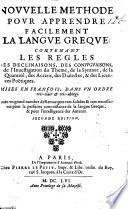 Nouvelle methode pour apprendre facilement la langue greque ... [By C. Lancelot, A. Arnauld and P. Nicole.] Seconde edition